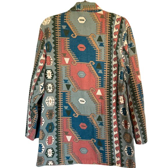 Vintage Chico’s Design Aztec Blazer - 100% Cotton, Made in Turkey - Picture 2 of 4